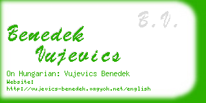 benedek vujevics business card